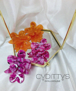 Large Resin Flower Earrings