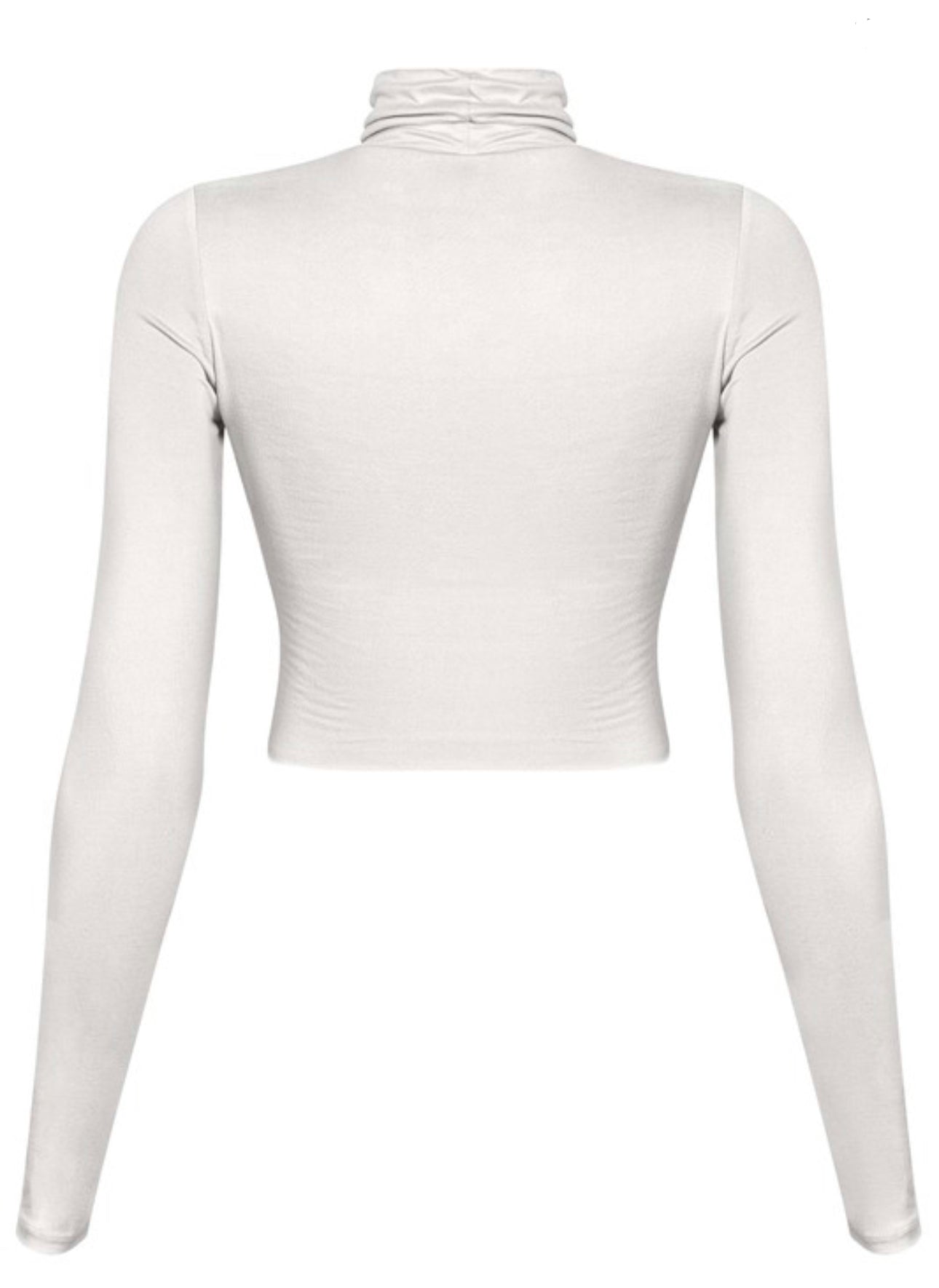 White Turtleneck Crop